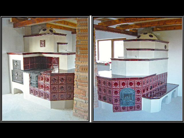 Šporák s pecou u Ing. Czako, Nitrianske Hrnčiarovce, stavba v roku 2012 vo Vinohradoch