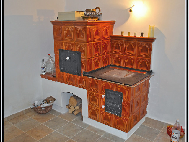 Šporák na strih, stavaný asi v roku 2010 Hriňová Detva