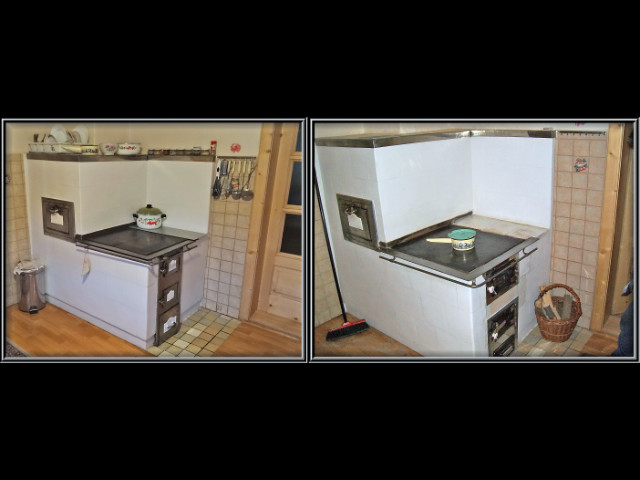 Šporák stavaný Jánom Bitalom st. v roku 1980 u pána Babčana Veľké Rovné Ráztoky, po 33 rokoch sme doňho vložili nový typ podkovy na radiátory