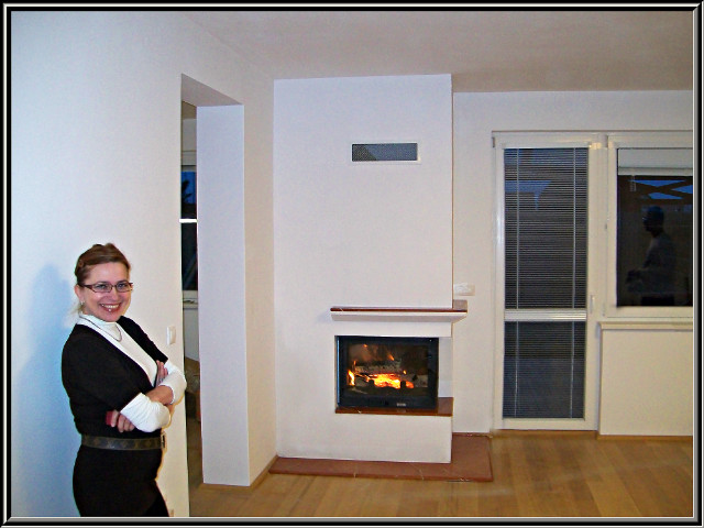 Krb teplovzdušný s vložkou pravoúhlou, stavaný v Šamoríne u pani Budayovej, v roku 2011